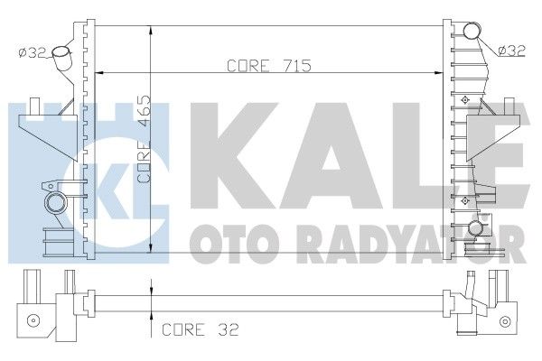 KALE OTO RADYATÖR Радиатор, охлаждение двигателя 354000